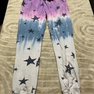 Vintage Havana Purple and Blue Star Joggers Small